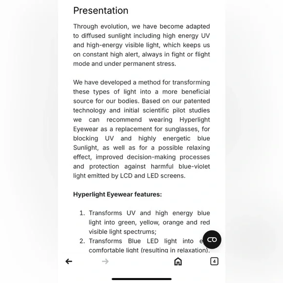 👓 Bioptron 👓Tesla LightWear Hyperlight Eyewear, black TLW-001BL - Picture 16 of 17